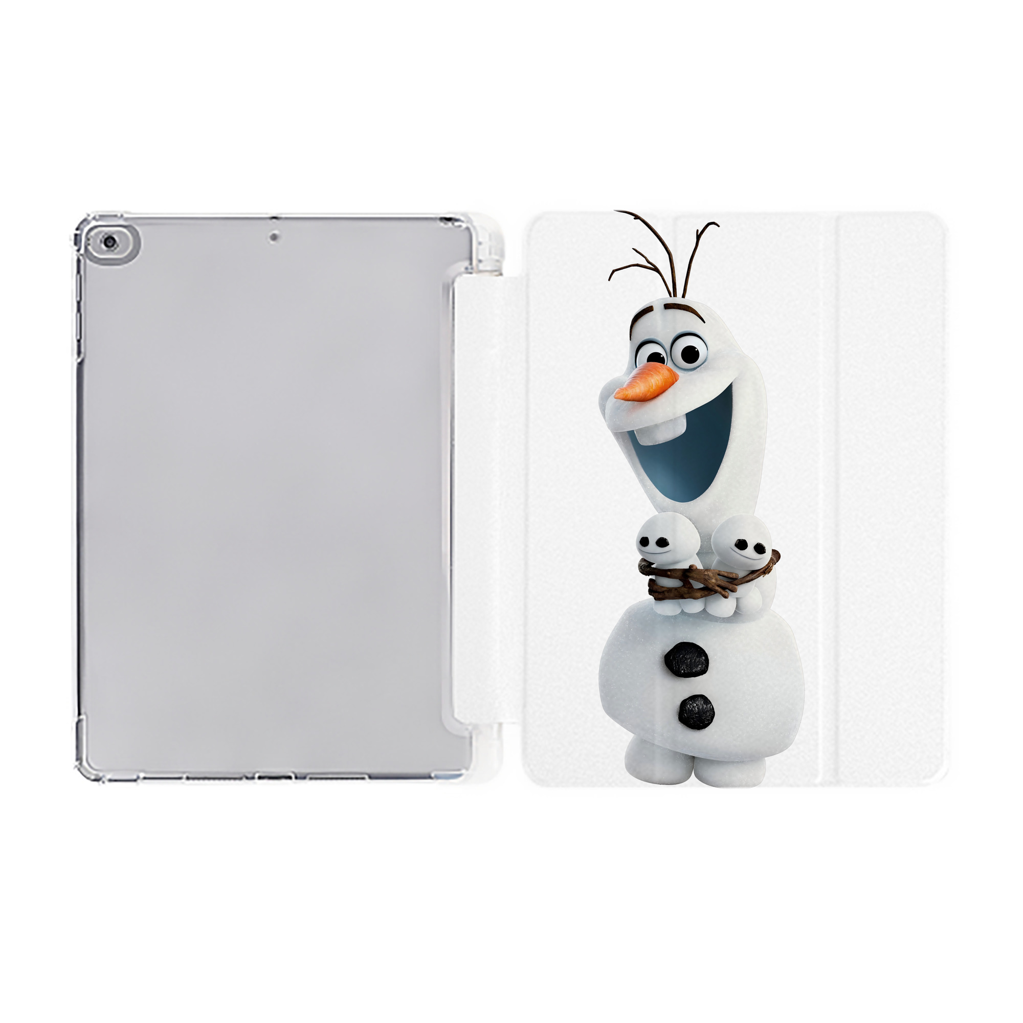 （画像用） アナと雪の女王 アンナ エルサ Frozen Anna Elsa IPad ケース ペン収納付き 三つ折りスタンド PUレザー×シリコン 対応機種9.5/10.5/10.9インチ